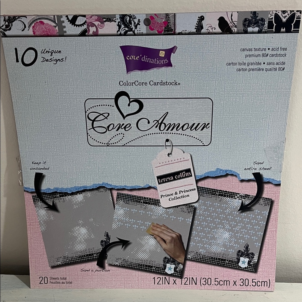 teresa collins Prince & Princess Color Core Cardstock Collection 20 Sheets